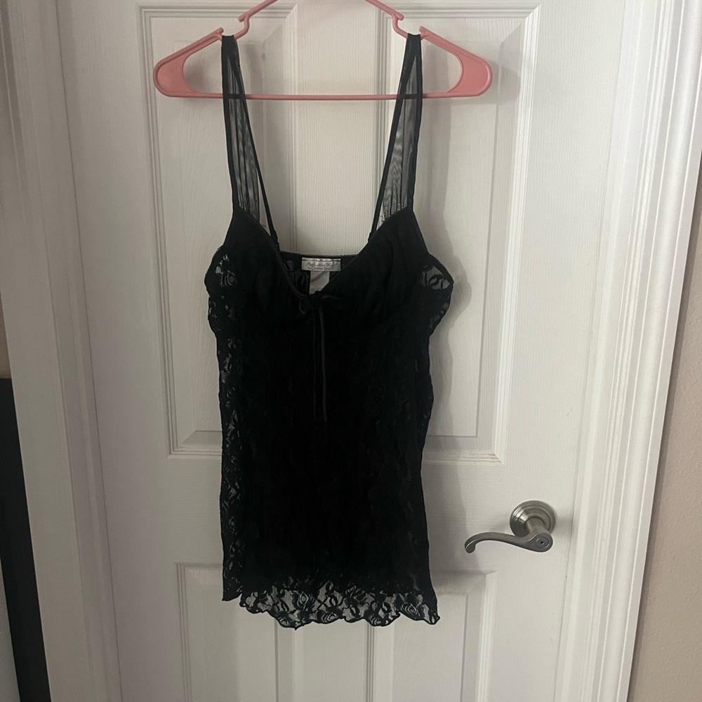 Black Lace Vintage Lace Top